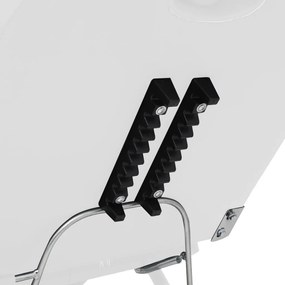 Cadeira de esteticista couro artificial 180x62x78 cm branco