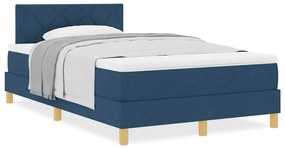 Cama Box com Colchão Azul 120x200 cm Tecido