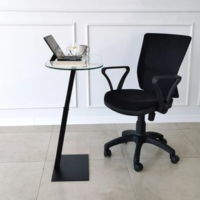 Mesa de Café Ovale Lungo - Preto - 70x75x35cm