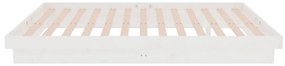 Estrutura cama pequena casal 120x190 cm pinho maciço branco