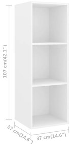 Armários de parede para TV 2 pcs contraplacado branco