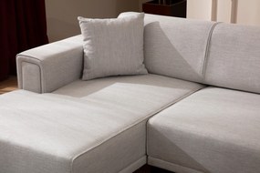 Sofá-cama de canto Horizon – Ecru – 140x250 cm