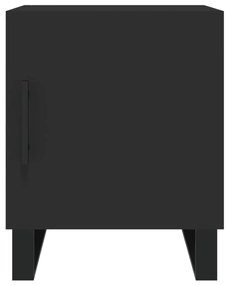 Mesa de cabeceira 2 pcs 40x40x50 cm derivados de madeira preto