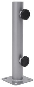 Base de guarda-sol para poste de Ø32/34/38 mm aço prateado