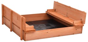 Caixa de areia 95x90x15 cm madeira de abeto