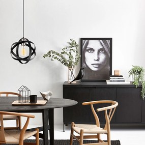 Chandelier Gezegen – Preto Níquel – 40 x 25 cm