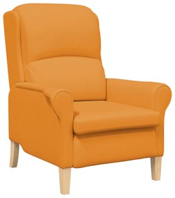 Poltrona Moderna Amarela Escura Tecido Grande Ergonómica