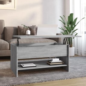 vidaXL Mesa de centro 80x50x40 cm derivados de madeira cinzento sonoma