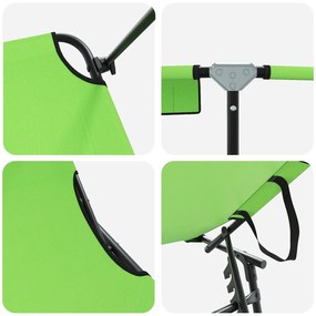 Espreguiçadeiras Dobráveis 2 pcs com Toldo Verde Tecido Oxford 600D