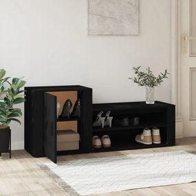 Sapateira 130x35x54 cm derivados de madeira preto