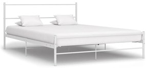 Estrutura de cama em metal branco 140x200 cm