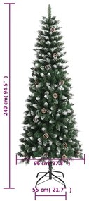 Árvore de Natal artificial com suporte 240 cm PVC verde