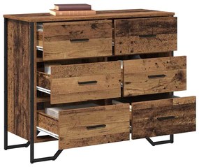 Cômoda Madeira Velha 91x35.5x74.5 cm Madeira de Engenharia