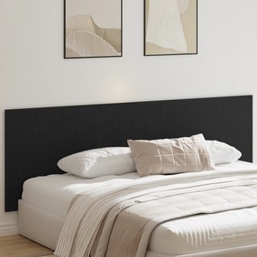 vidaXL Cabeceira de parede em carvalho preto 240x1.5x80 cm feita de madeira engenheirada