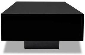 Mesa de centro em preto brilhante
