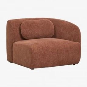 Módulo De Canto Direito Para Sofá Modular Em Chenille Coquette Chenille Castanho Ferrugem - Sklum