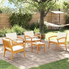 vidaXL Conjunto bistro 5 pcs Castanho 45 x 45 x 38cm