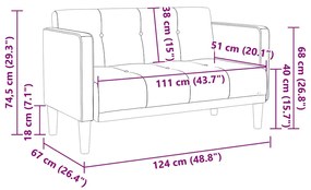 Sofá-luvas 111 cm veludo verde-escuro