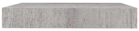 Prateleiras de parede 4 pcs 23x23,5x3,8cm MDF cinzento-cimento