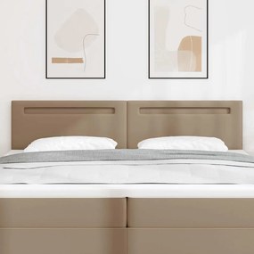 Cabeceira vidaXL Design Simples Cappuccino 200 cm em Couro Sintético