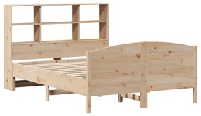 Cama com estante sem colchão 150x200 cm pinho maciço
