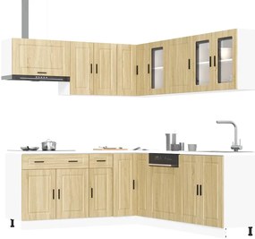 vidaXL 11 peças armário de cozinha conjunto Porto sonoma carvalho