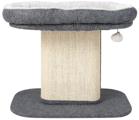 Árvore para gatos de vários níveis com poleiro de pelúcia, plataforma acolchoada e cama de cesta