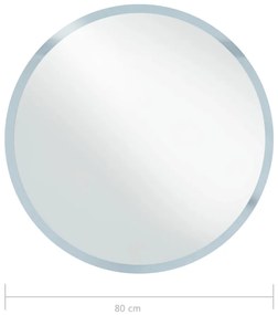 Espelho LED Boundi - 80 cm - Design Escandinavo