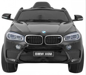 Carro elétrico para Crianças 12V BMW X6M Rodas de EVA, Assento de couro Preto