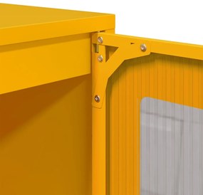 Aparador 100,5x39x107 cm aço laminado a frio amarelo mostarda