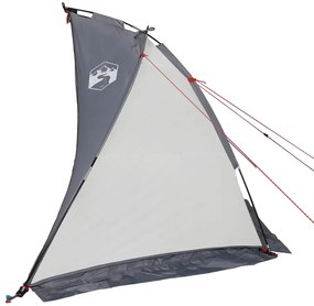 Tenda de praia 268x223x125 cm poliéster 185T cinzento