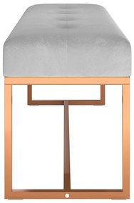 Banco 110x36x45 cm veludo cinzento