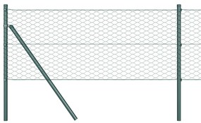 Cerca Hexagonal Cinza Verde 2500 x 40 x 0.09 cm Aço galvanizado