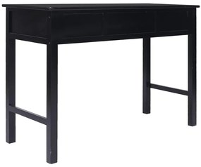 Secretária 108x45x76 cm madeira de paulownia maciça preto
