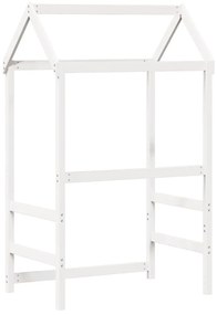 Telhado de cama infantil 98x70x176,5 cm pinho maciço branco