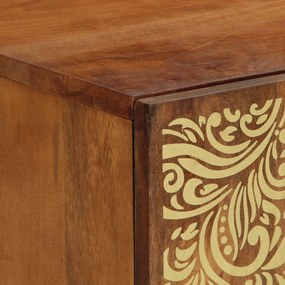 Armário para TV 105x33x46 cm Madeira Sólida de Mangueira