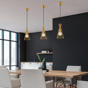 Candeeiro Chandelier Mezopotamya – Dourado – 20 cm x 136 cm
