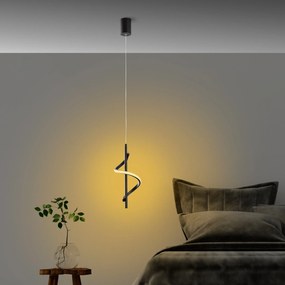 Candeeiro de Teto Likma – Preto – 16x50-100x16 cm