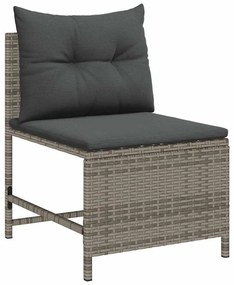 Conjunto de Sofás para Exterior Cinza e cinza escuro