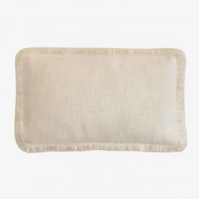 Cojín Retangular 30x50 Cm Em Algodão Soncey Gardénia Branco - Sklum