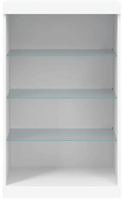 Aparador com luzes LED 60,5x37x100 cm branco