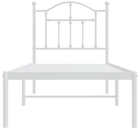 Estrutura de cama sem colchão com cabeceira 75x190 cm branco