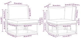 Conjunto de Sofá de Jardim 10 pcs Preto 423 x 211,5 x 71 cm