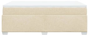 Cama boxspring com colchão 120x190 cm tecido cor creme