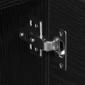 Suporte para TV vidaXL - Carvalho Preto, 150x30x50 cm, Feito de Madeir
