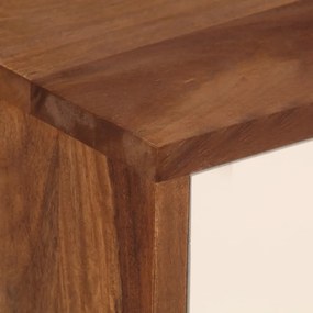 Mesa de cabeceira em madeira de acácia maciça 45x30x45 cm