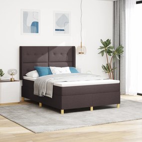 Cama com Colchão Box Spring vidaXL Castanho 160x200 cm Tecido