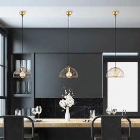 Candeeiro Chandelier Telkure – Dourado Brilhante – 31 x 31 x 105 cm