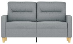 Sofá de 2 lugares em tecido 120 cm cinzento-claro