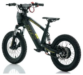 Bicicleta elétrica infantil 350W 16" Roan RXF Evo-S Preta e Dourada